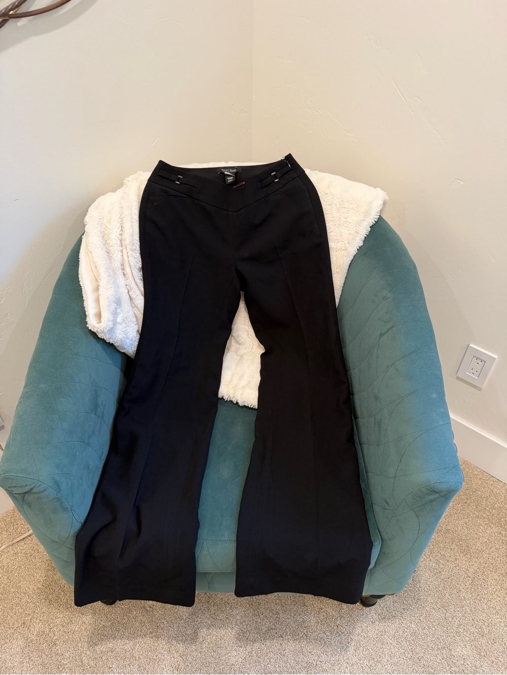 White House Black Market Black Boot-Cut Dress Pants